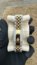 Load image into Gallery viewer, Half Iced Custom Moissanite Watch (Gold Face)
