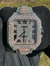 Load image into Gallery viewer, Fully Iced Custom Moissanite C-Watch (Two Tone)
