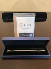 Load image into Gallery viewer, 3mm Moissanite Tennis Bracelet (925 Silver/Yellow Gold)
