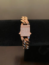 Load image into Gallery viewer, 12mm Hybrid Miami Cuban Link Bracelet (925 Silver/Rose Gold)
