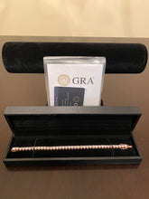 Load image into Gallery viewer, 5mm Moissanite Tennis Bracelet (925 Silver/Rose Gold)