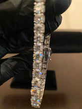 Load image into Gallery viewer, 5mm Moissanite Tennis Bracelet (925 Silver/White Gold)
