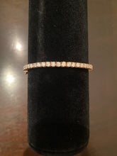 Load image into Gallery viewer, 3mm Moissanite Tennis Bracelet (925 Silver/Rose Gold)