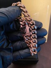Load image into Gallery viewer, 12mm Hybrid Miami Cuban Link Bracelet (925 Silver/Rose Gold)