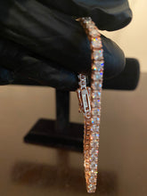 Load image into Gallery viewer, 3mm Moissanite Tennis Bracelet (925 Silver/Rose Gold)