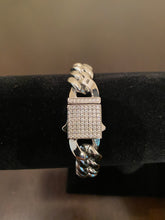 Load image into Gallery viewer, 12mm Hybrid Miami Cuban Link Bracelet (925 Silver/White Gold)
