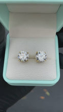 Load and play video in Gallery viewer, 10mm Round Cut Moissanite Earrings
