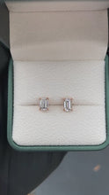 Load and play video in Gallery viewer, 4x6mm Emerald Cut Moissanite Earrings
