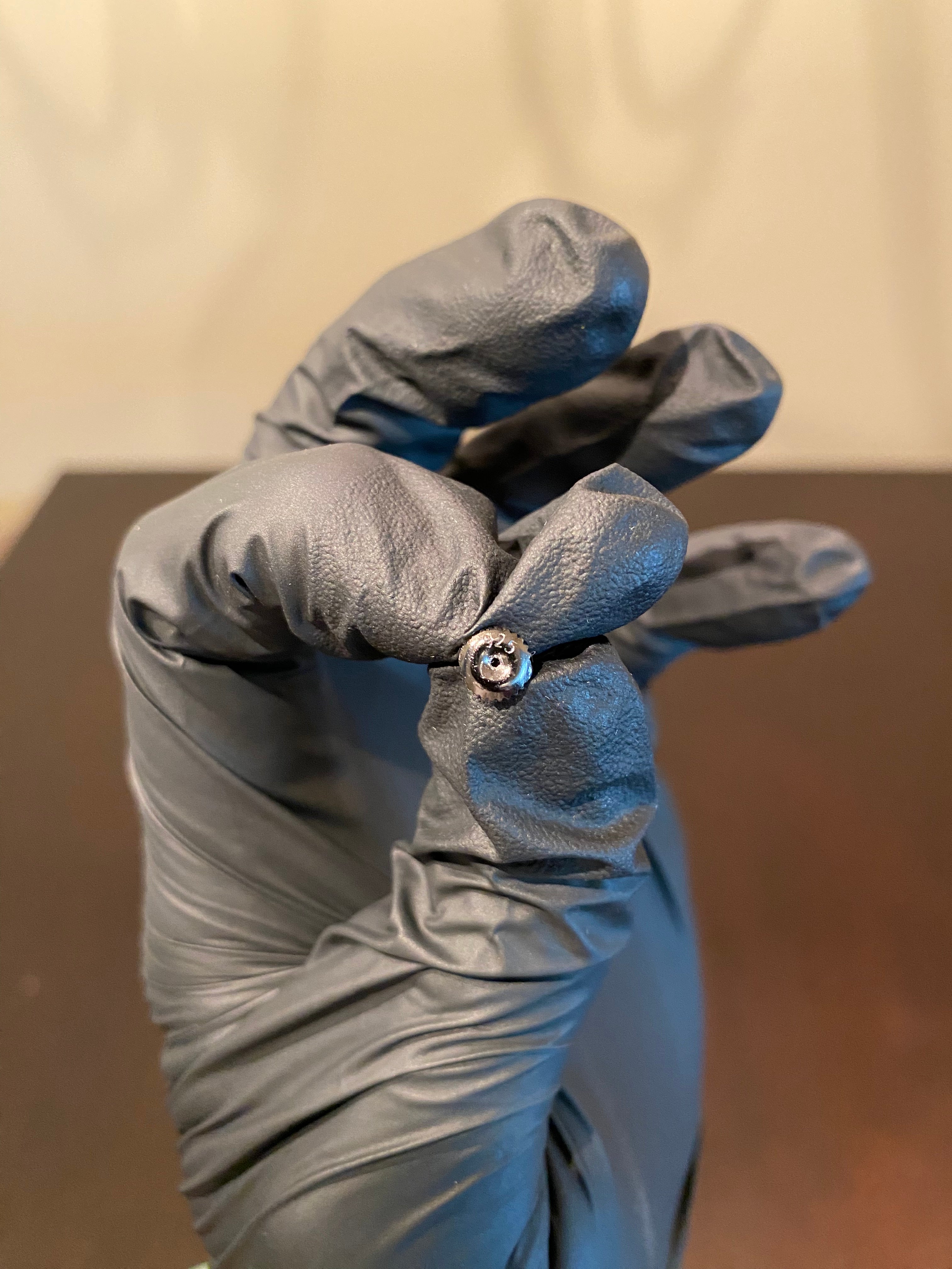 6.5mm Round Cut Moissanite Earrings (Black)