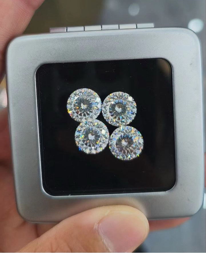 Portuguese Cut Moissanite Earrings