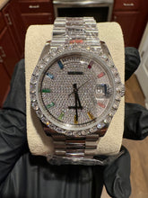 Load image into Gallery viewer, Custom Moissanite Watch (Rainbow Face)
