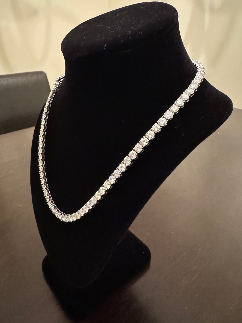 5mm Moissanite Tennis Chain (925 Silver/White Gold)
