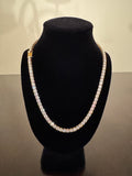 5mm Moissanite Tennis Chain (925 Silver/Yellow Gold)