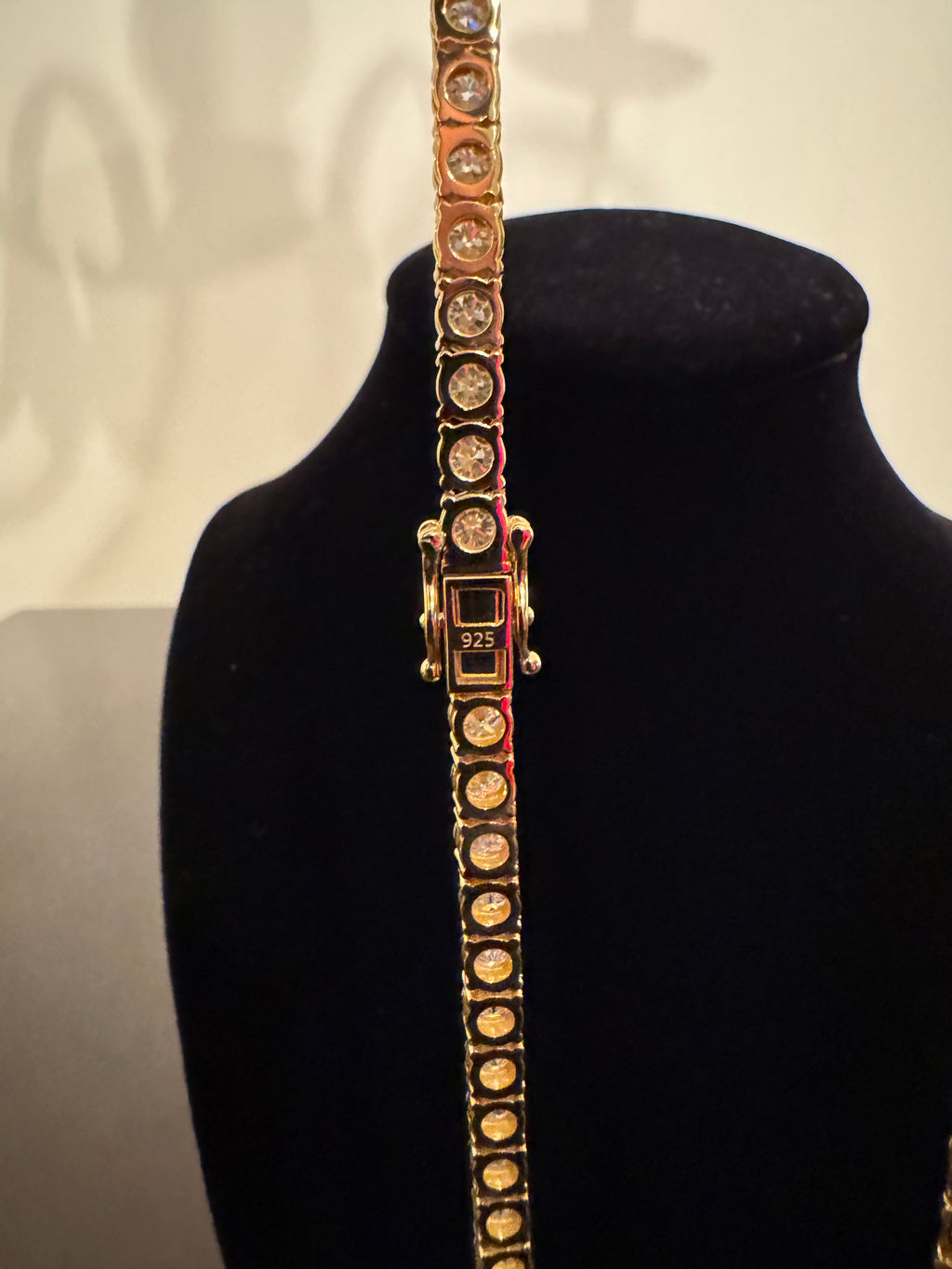 5mm Moissanite Tennis Chain (925 Silver/Yellow Gold)