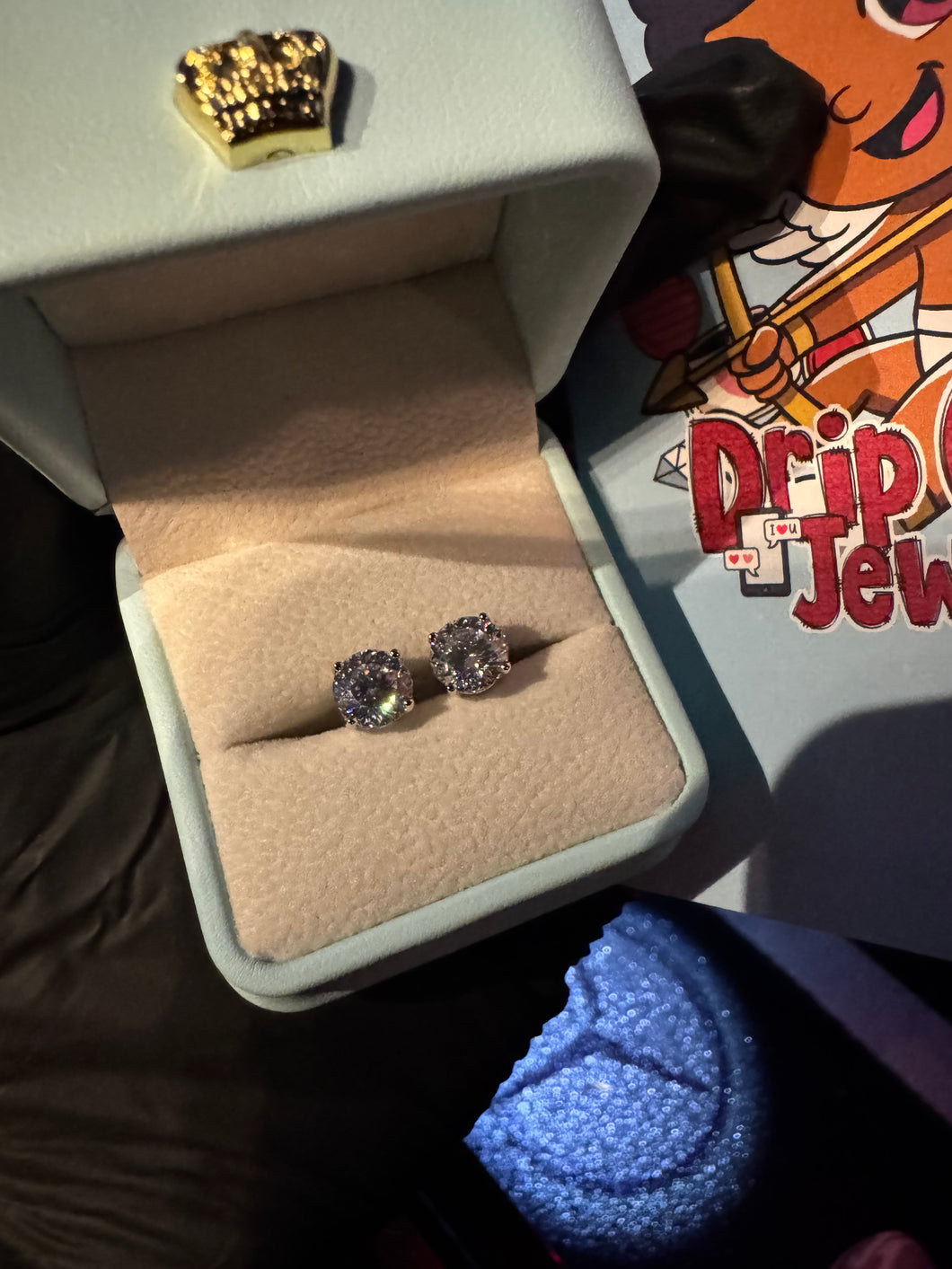 Portuguese Cut Moissanite Earrings
