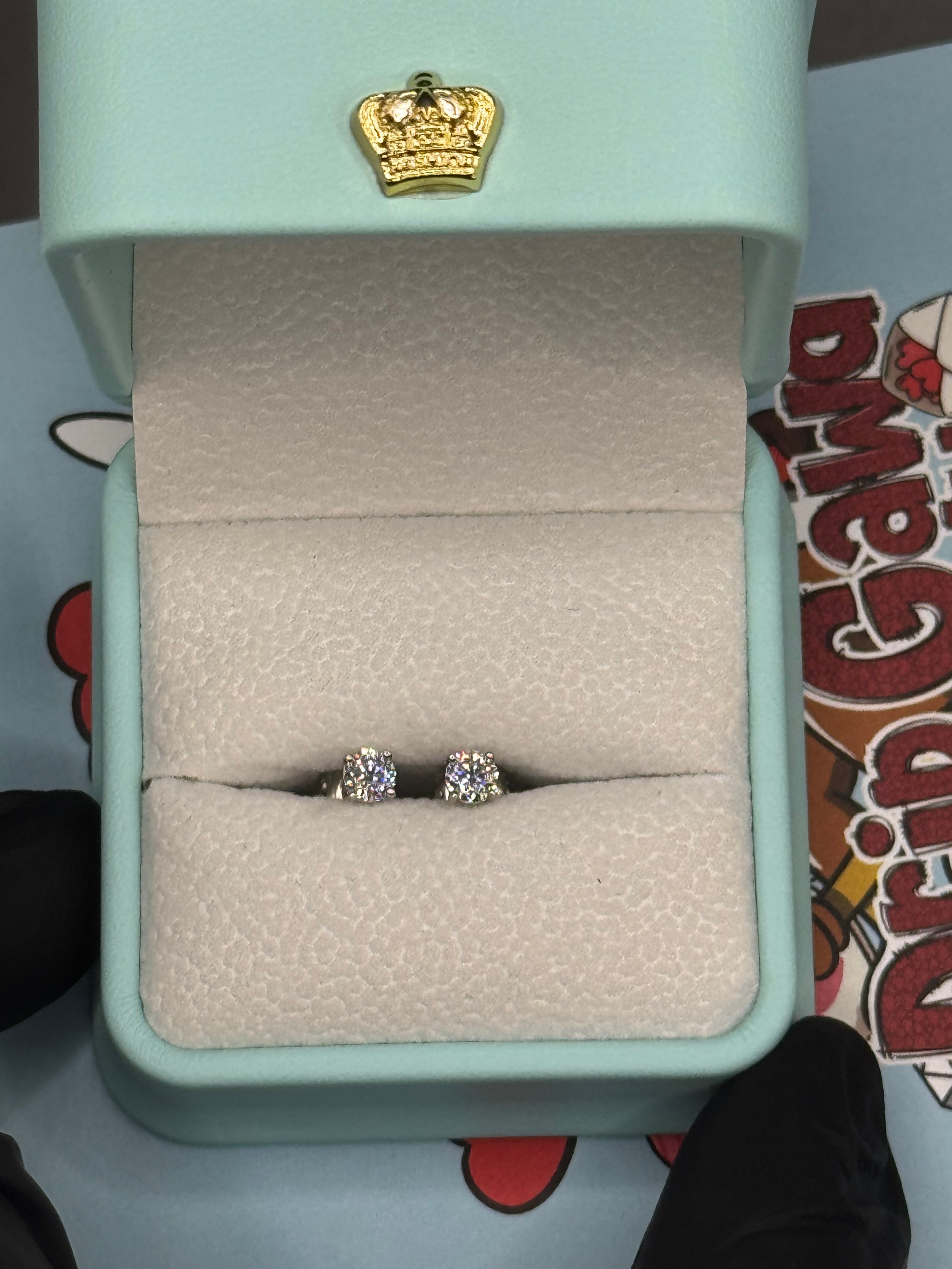 4mm Round Cut Moissanite Earrings