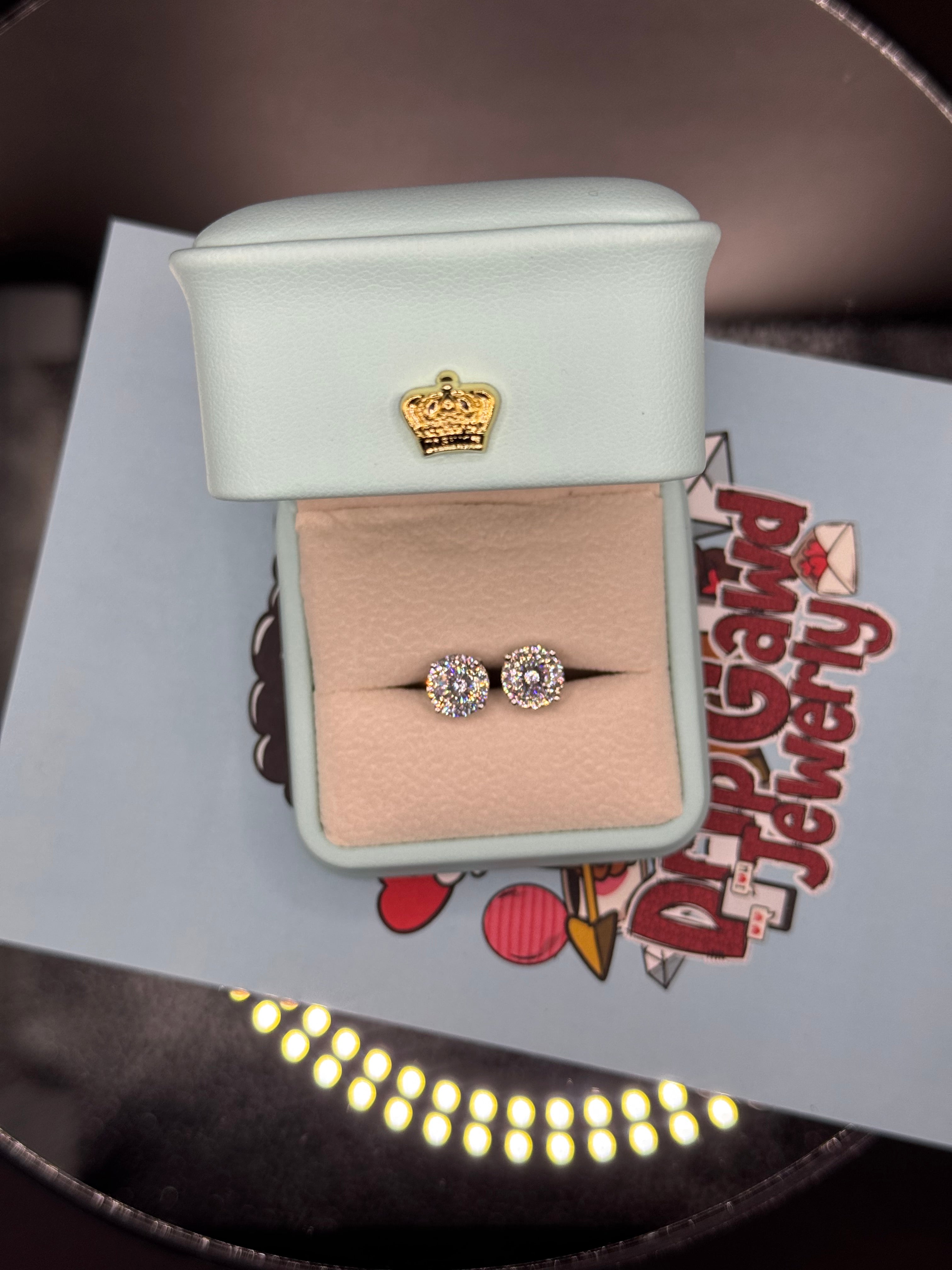 Portuguese Cut Moissanite Earrings