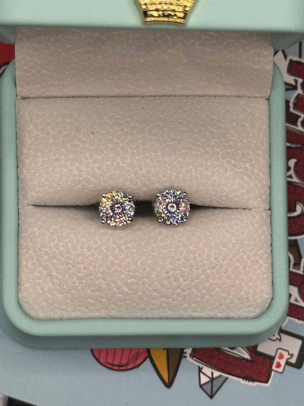 Portuguese Cut Moissanite Earrings