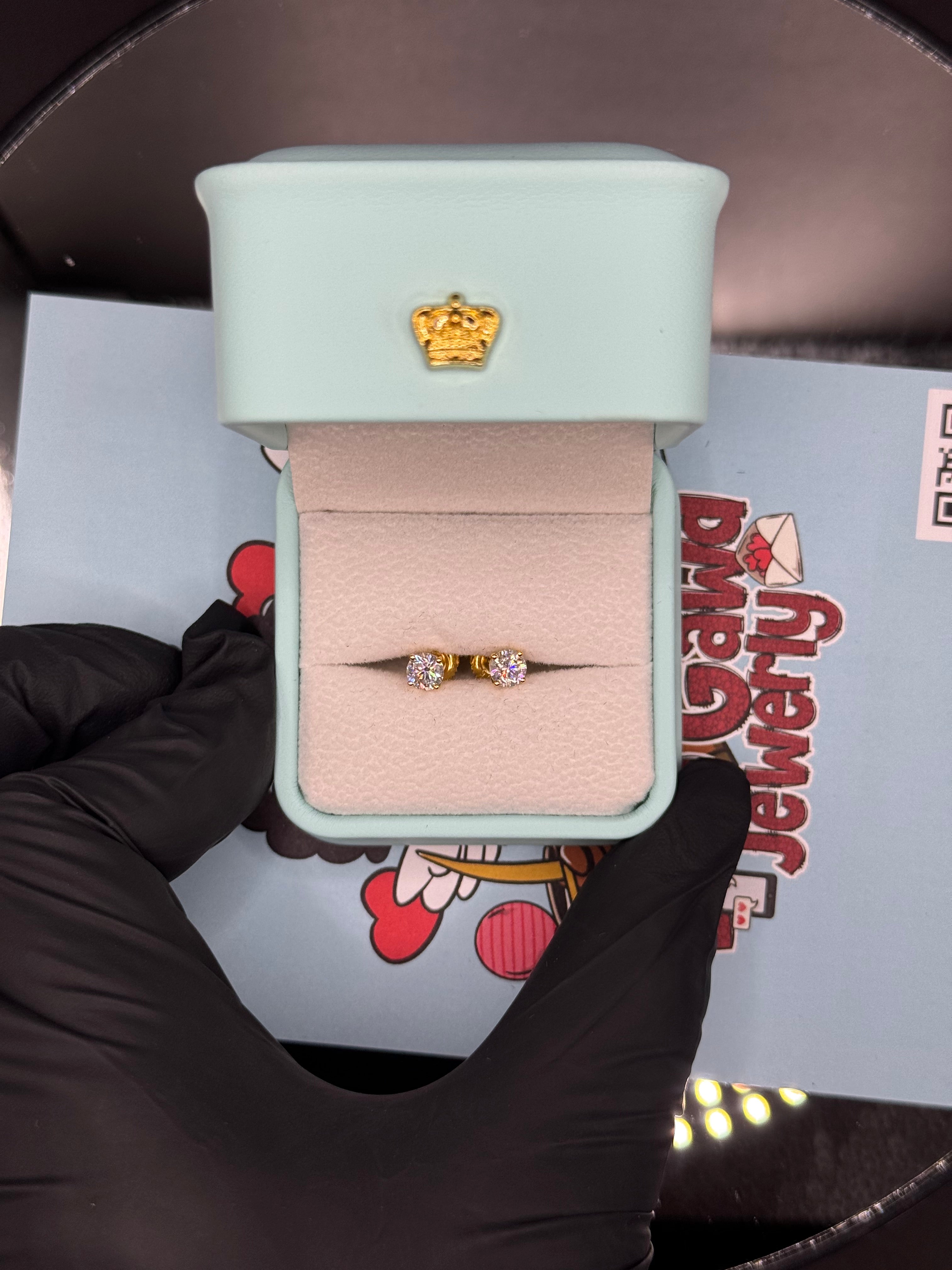 5mm Round Cut Moissanite Earrings