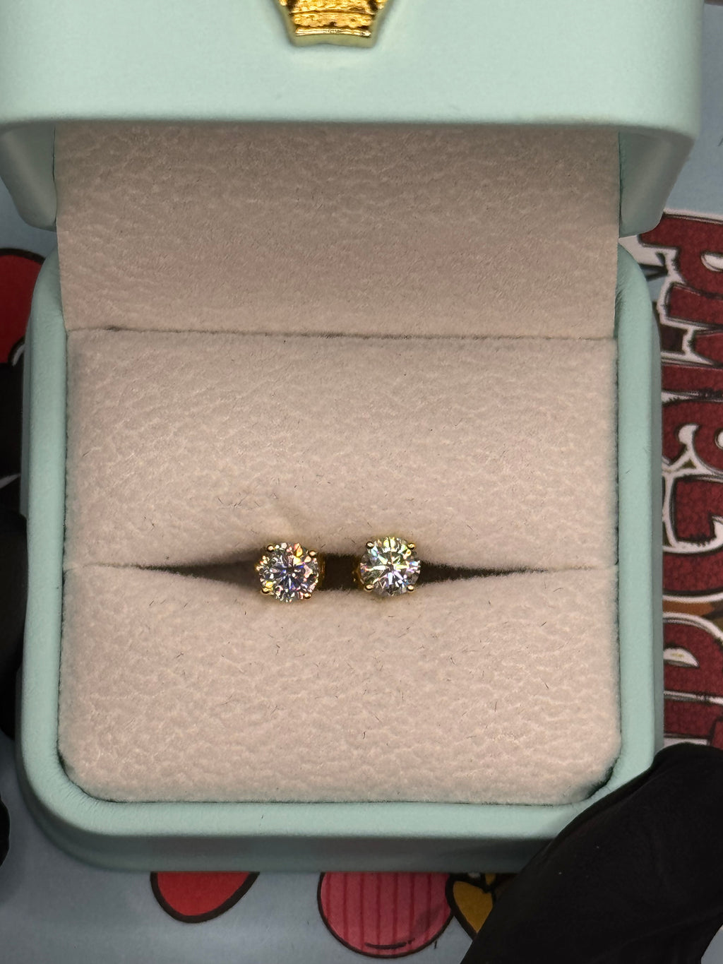 5mm Round Cut Moissanite Earrings