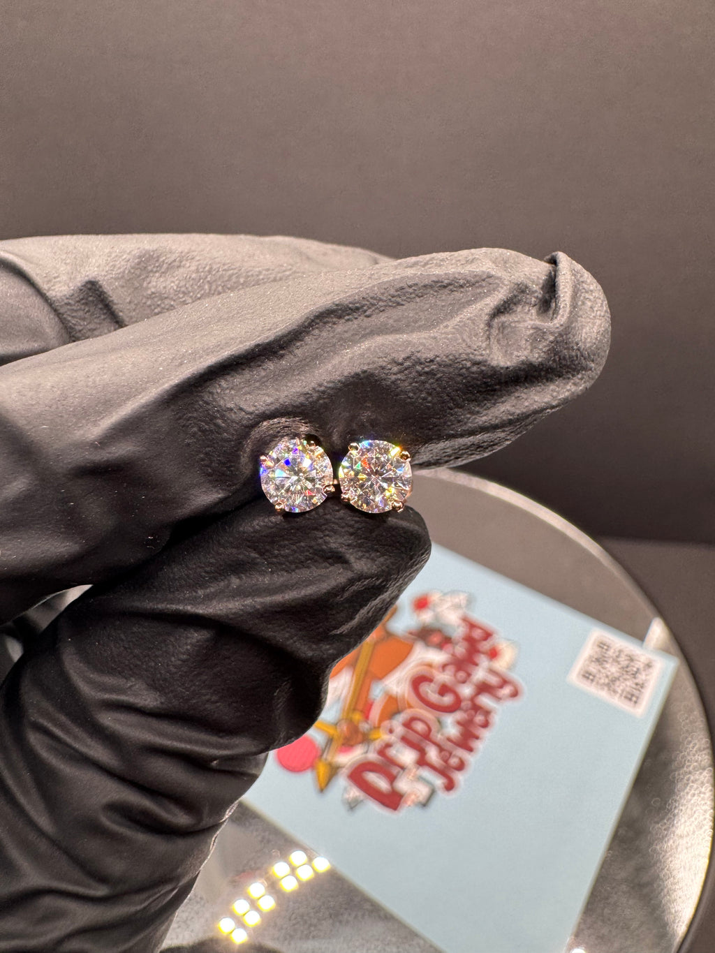 5mm Round Cut Moissanite Earrings