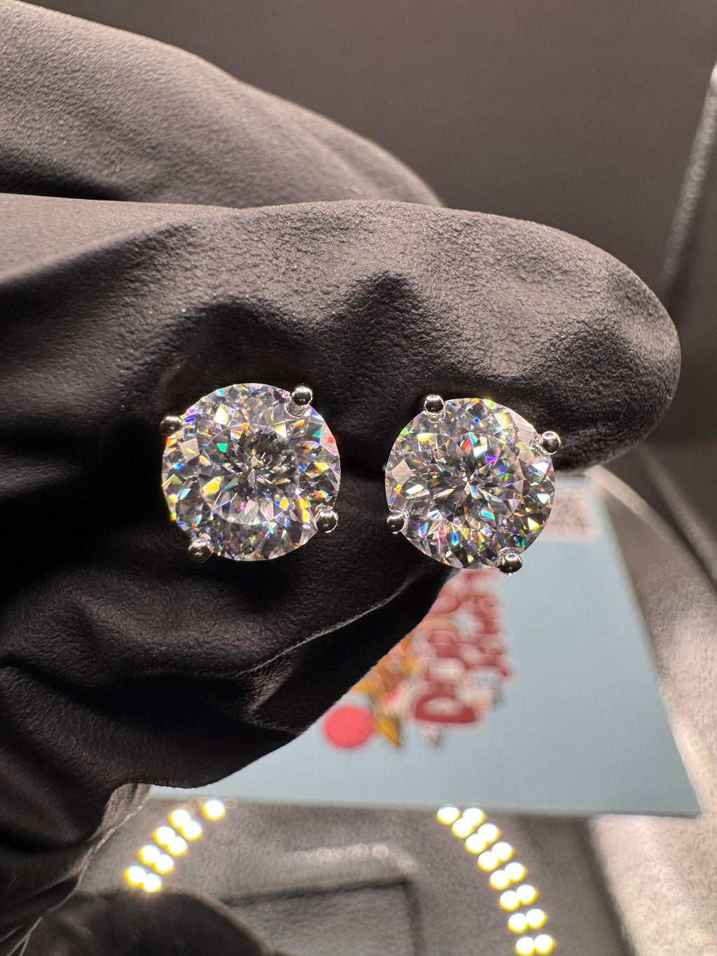 Portuguese Cut Moissanite Earrings
