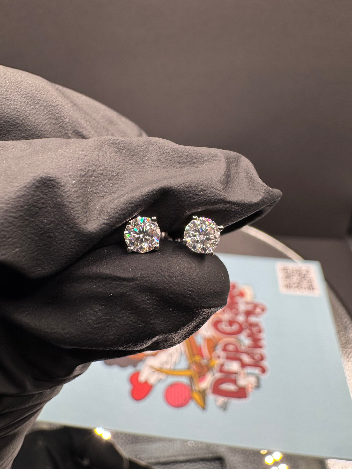 4mm Round Cut Moissanite Earrings