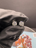 4mm Round Cut Moissanite Earrings
