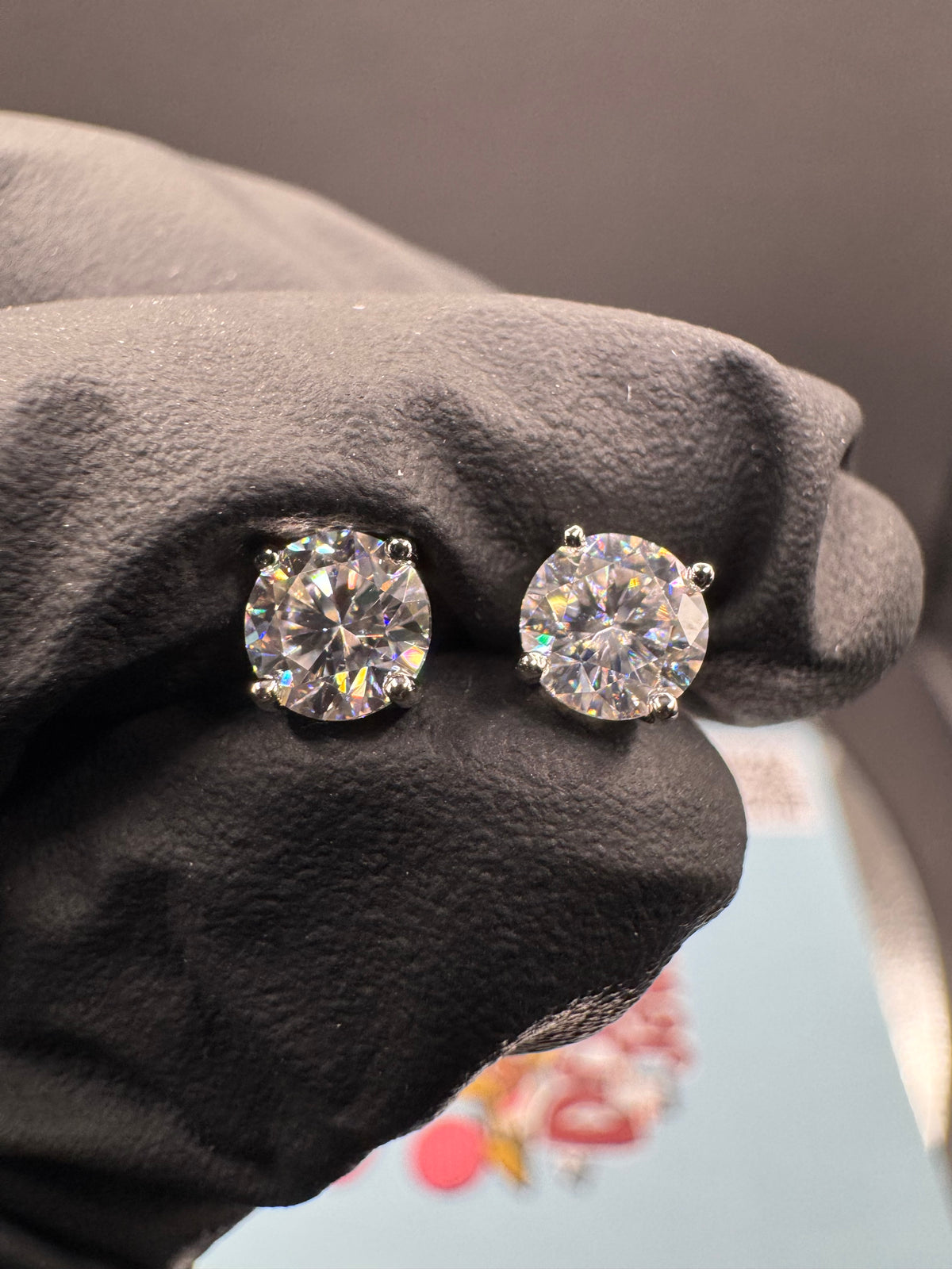 5mm Round Cut Moissanite Earrings