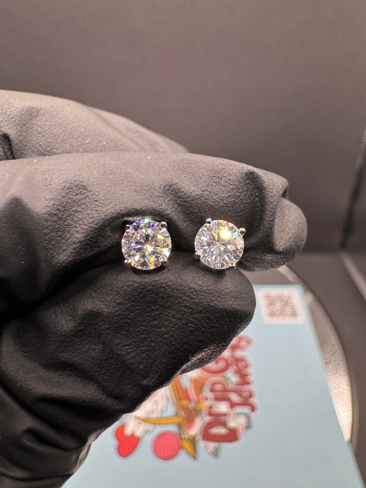 5mm Round Cut Moissanite Earrings