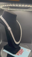 Load and play video in Gallery viewer, 12mm Prong Set Miami Cuban Link Chain (White Gold)
