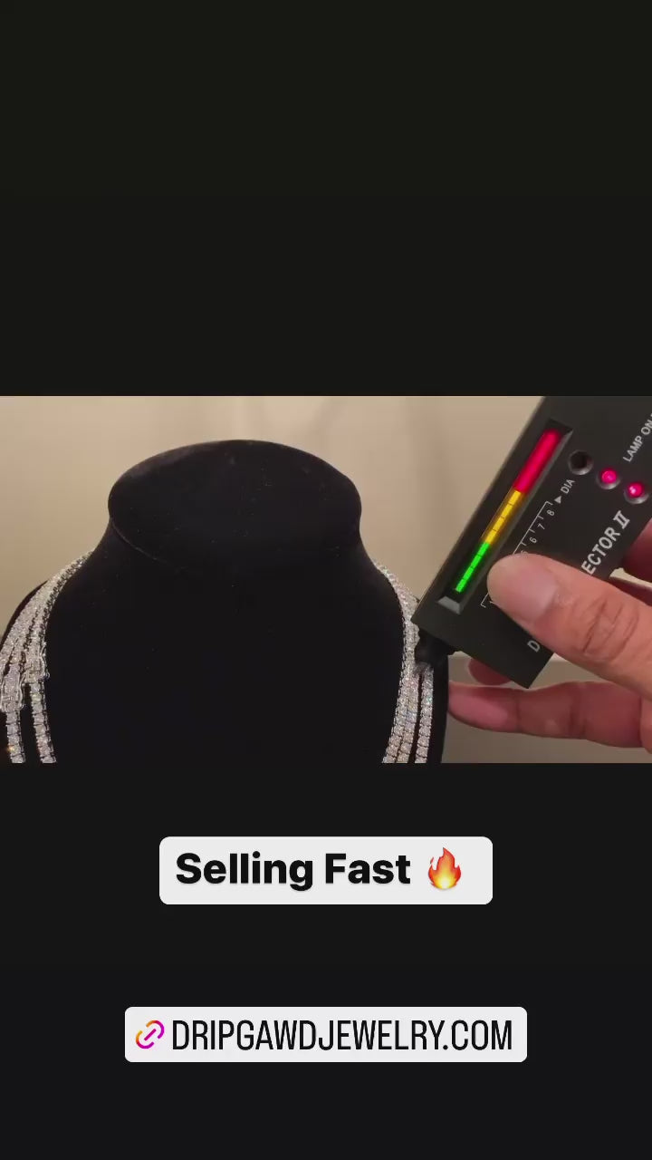 3mm Moissanite Tennis Chain (925 Silver/White Gold)