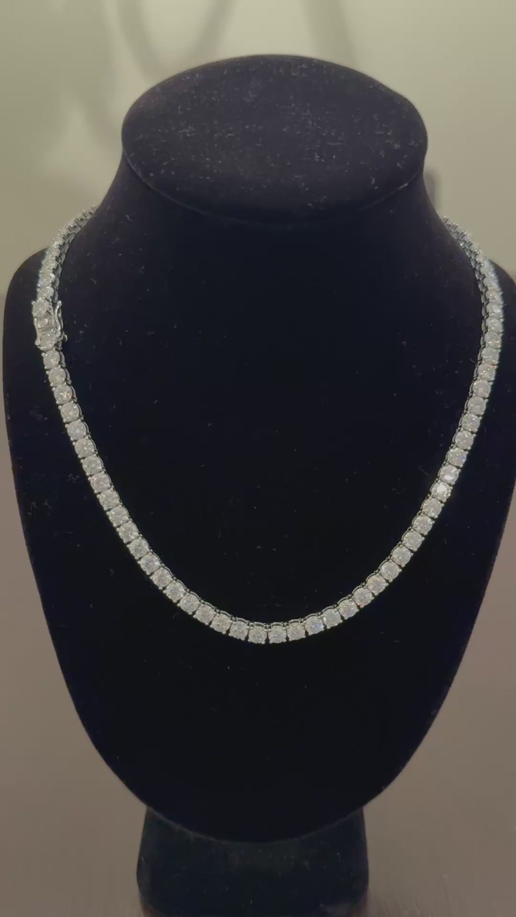 5mm Moissanite Tennis Chain (925 Silver/White Gold)