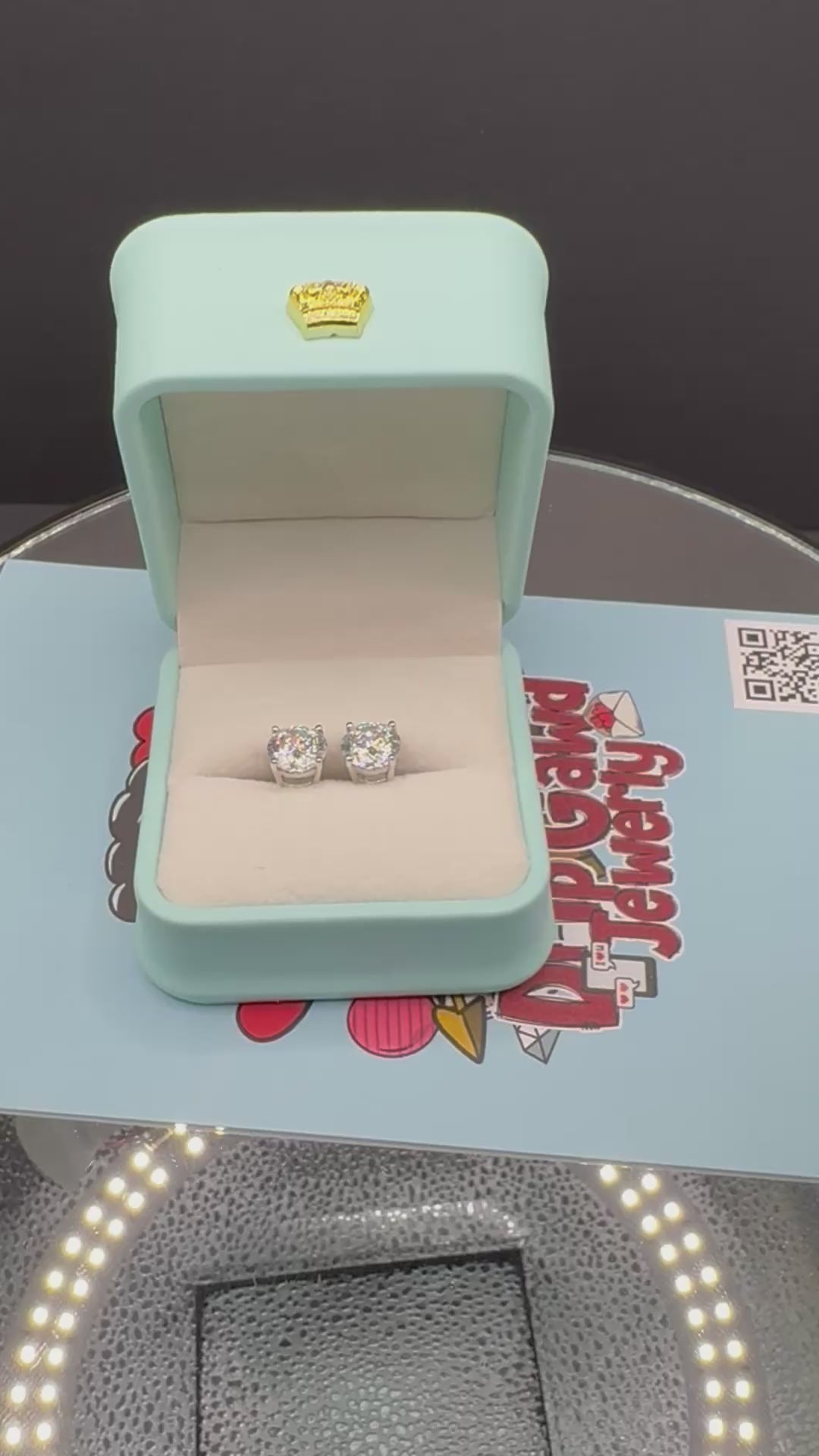 Portuguese Cut Moissanite Earrings