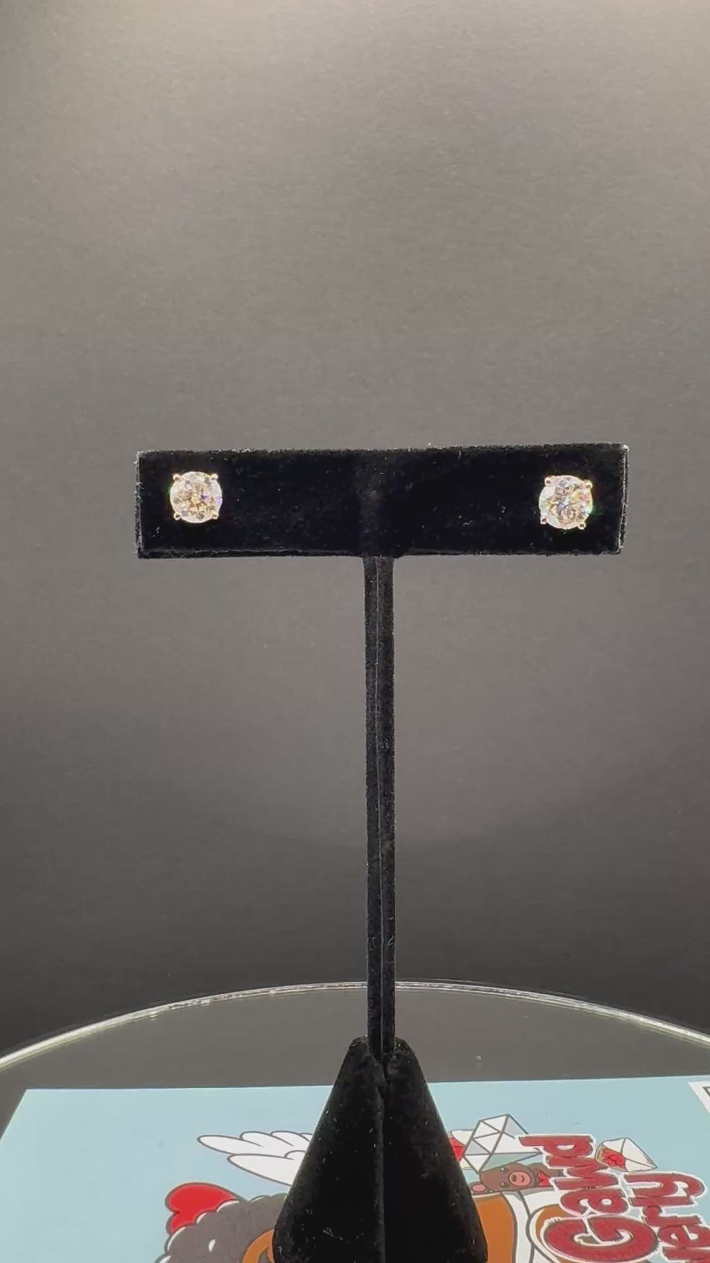 6.5mm Round Cut Moissanite Earrings