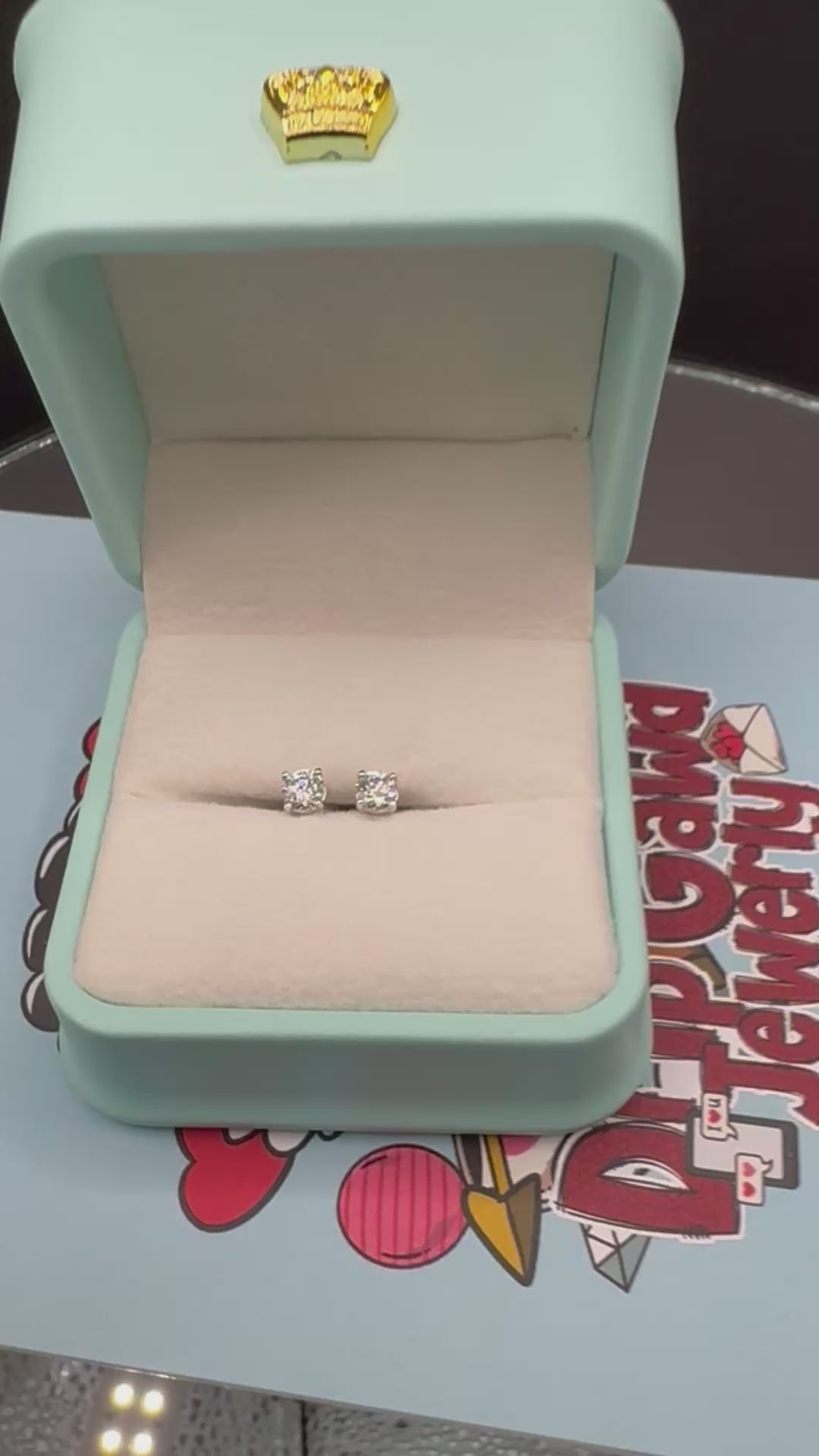 4mm Round Cut Moissanite Earrings