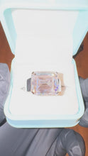 Load and play video in Gallery viewer, 14x16mm Emerald Cut Moissanite Ring
