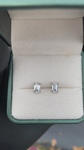 Load and play video in Gallery viewer, 4*6mm Emerald Cut Moissanite Earrings
