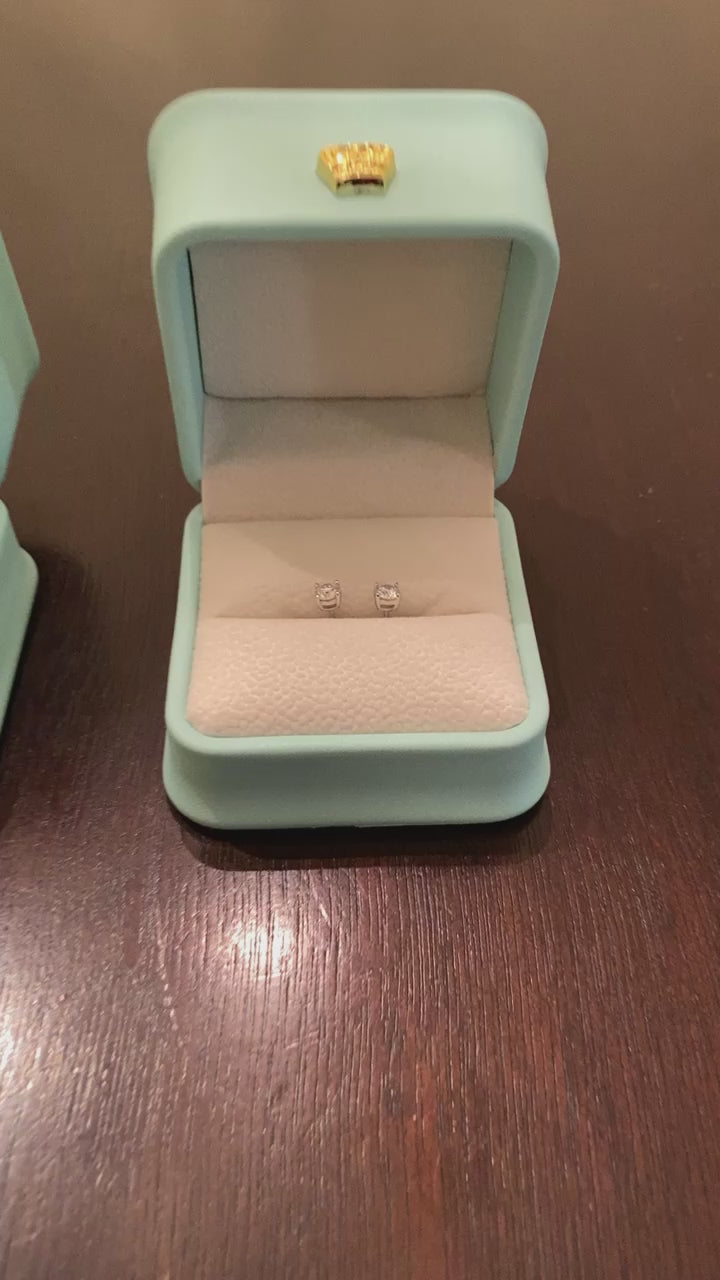 4mm Round Cut Moissanite Earrings