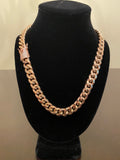 12mm Miami Cuban Link Chain (Rose Gold)