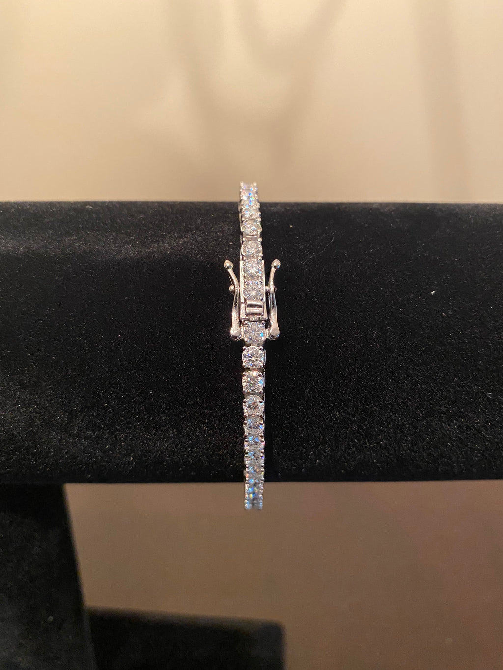 3mm Moissanite Tennis Bracelet (925 Silver/White Gold)