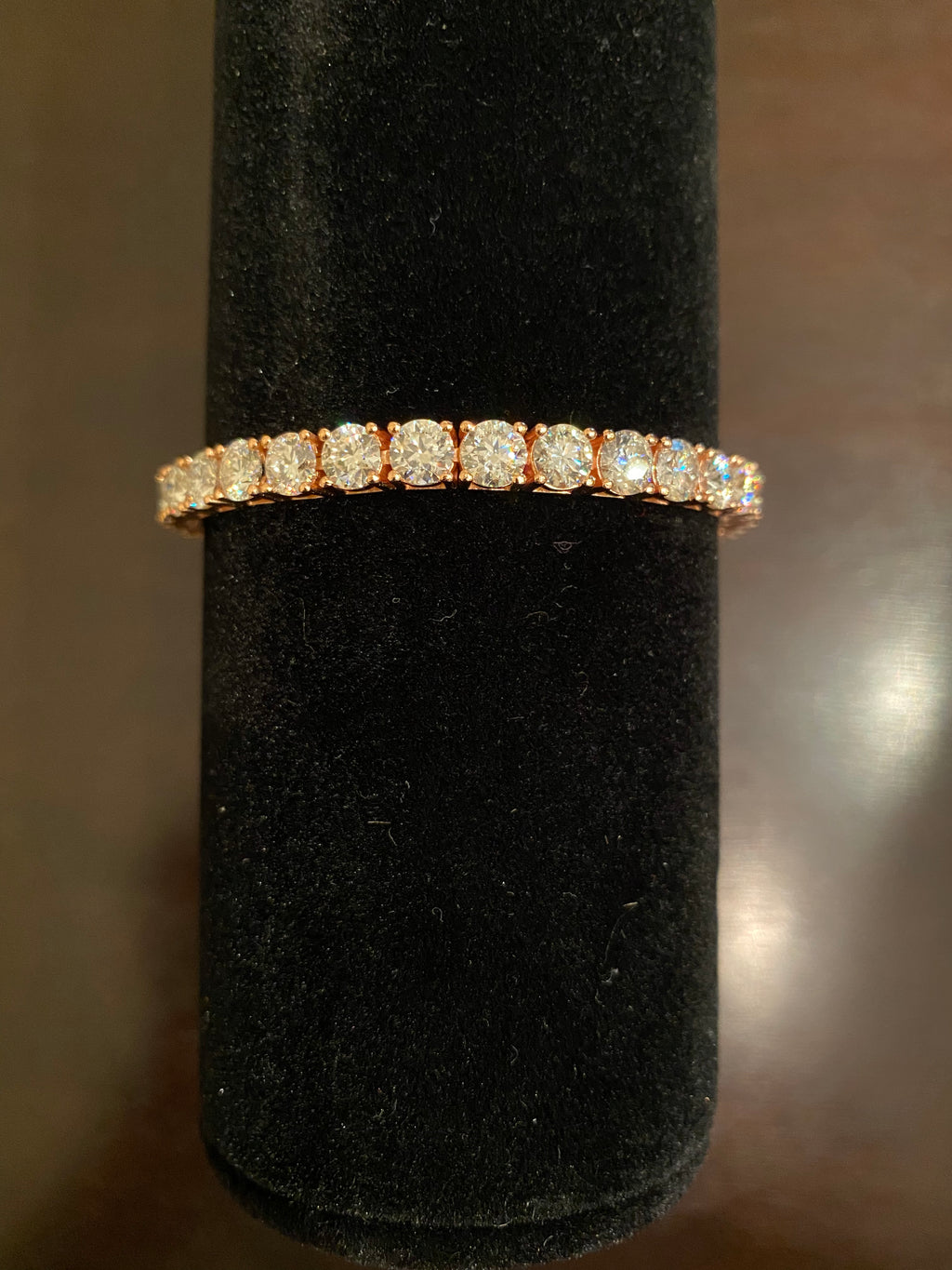 5mm Moissanite Tennis Bracelet (925 Silver/Rose Gold)