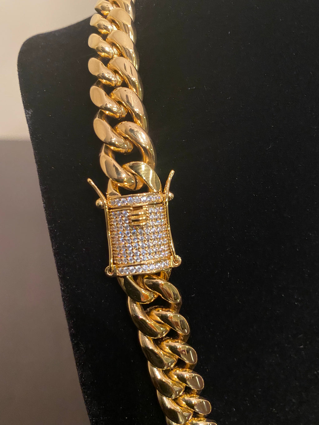 12mm Miami Cuban Link Chain (Yellow Gold)