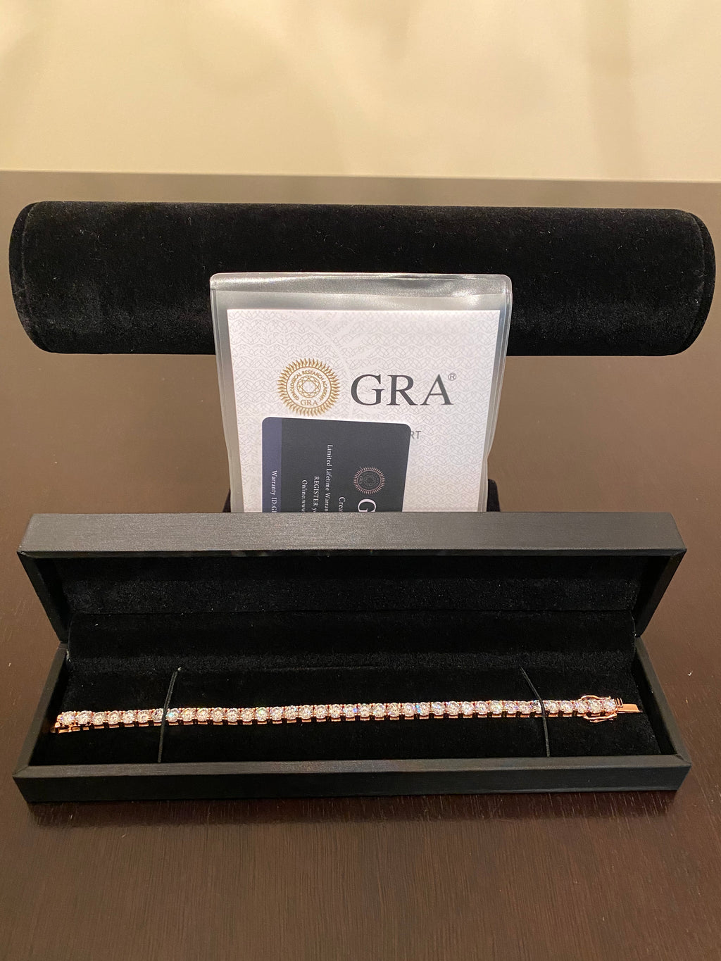 5mm Moissanite Tennis Bracelet (925 Silver/Rose Gold)