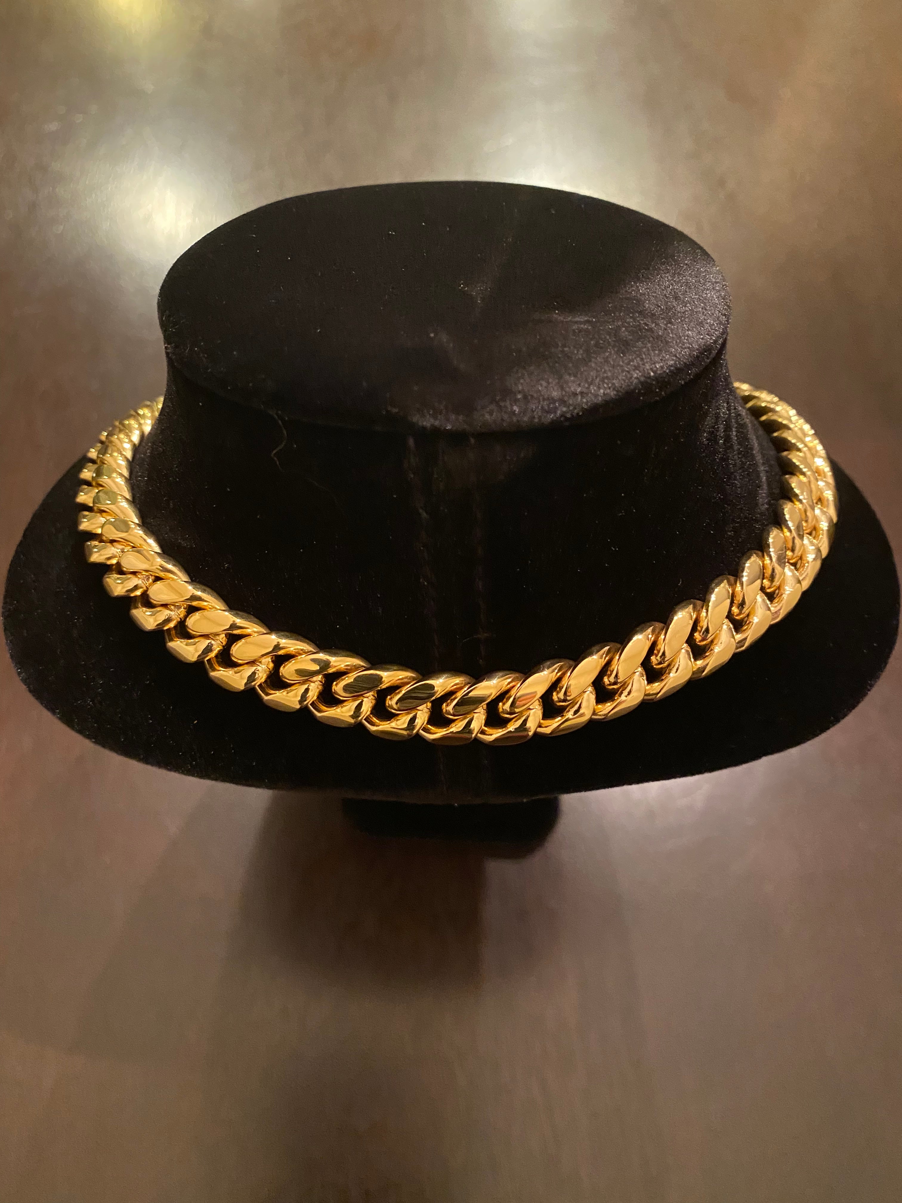 12mm Miami Cuban Link Chain (Yellow Gold)