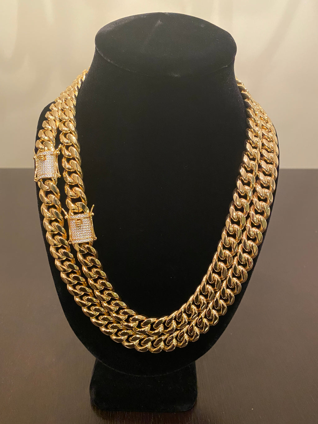 12mm Miami Cuban Link Chain (Yellow Gold)