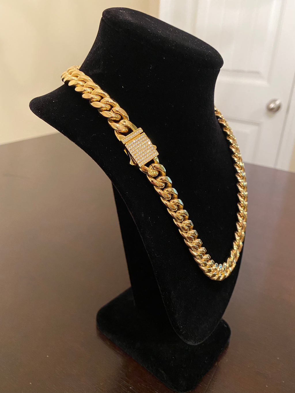 12mm Hybrid Miami Cuban Link Chain (925 Silver/Yellow Gold)