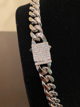 Load image into Gallery viewer, 12mm Miami Cuban Link Chain (925 Silver/White Gold)
