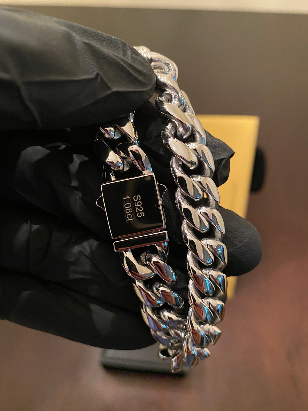 12mm Hybrid Miami Cuban Link Bracelet (925 Silver/White Gold)