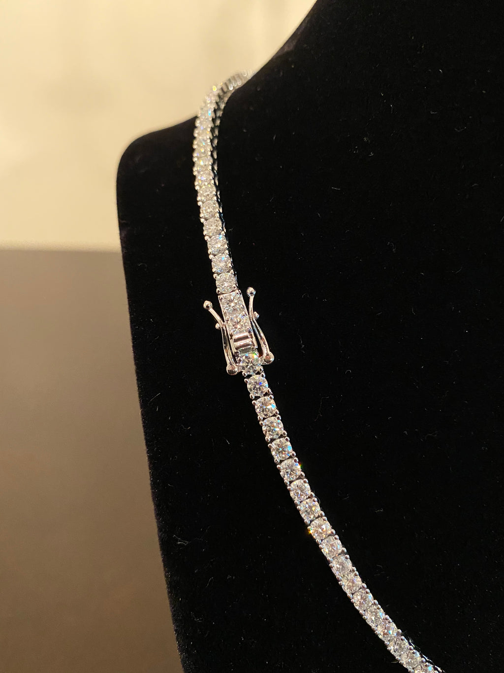 3mm Moissanite Tennis Chain (925 Silver/White Gold)